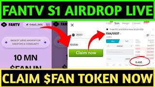 FANTV Session 1 Airdrop Live | Claim $FAN Tokens | FANTV Listing Date \u0026 Token Price | FANTV Airdrop