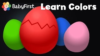 Learn Colors | Surprise Eggs | Opening Surprise Eggs & learning the color Red song with Color Crew