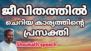 ജീവിതത്തിൽ ചെറിയ കാര്യത്തിന്റെ പ്രസക്തി/ ഷൗക്കത്തിന്റെ വർത്തമാനം