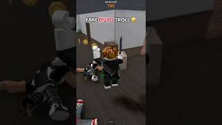 FAKE MURDERER TROLLING IN MM2! 😂 #mm2 #roblox #robloxshorts #shorts