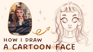 ✏️ how to draw a cartoon character from reference in procreate 👩