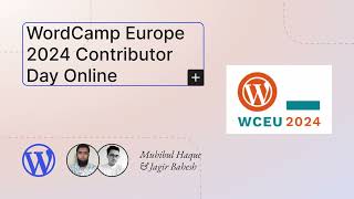 Training Team WordCamp Europe 2024 Contributor Day Online