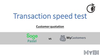 Pastel Partner vs MyCustomers speed test - Customer quote