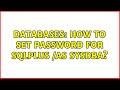 Databases: How to set Password for sqlplus /as sysdba? (2 Solutions!!)