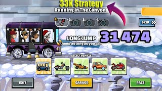 Hill climb racing 2 - 31474 (33k Strategy ) in RUNNING IN THE CANYONS Team Event