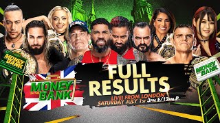 Full WWE Money in the Bank 2023 Results