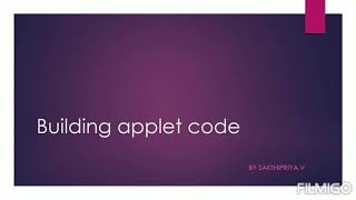 Building applet code