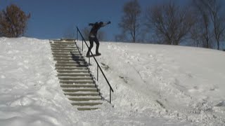 22 Stair Handrail ON A SNOWSKATE?!