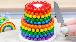 Beautiful Miniature Colorful Cake 🌈 Miniature Rainbow Chocolate Cake Decorating