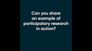 Danny Burns - An example of participatory research in action