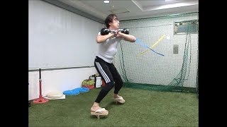 ADVANCED Baseball　【三戦（さんちん） ツイストステップ】 古武術パワー反射　タイツ先生