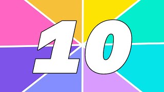 10 Second Countdown Timer | Colorful Geometric Background