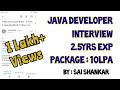 Java Developer Interview Questions And Answers | 2.5 years | Selected | stock