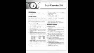 Electric Charges And Field 📝 note part-1 #jee #notes#class12thnotes  #class12th