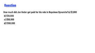 What was Jon Heder's salary for his role in Napoleon Dynamite?