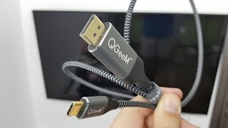 4K 60HZ КАБЕЛЬ QGeeM USB-C to DisplayPort для MacBook PRO / Thunderbolt АДАПТЕР