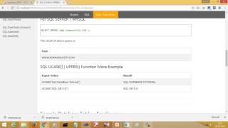 SQL UCASE() | UPPER() Function