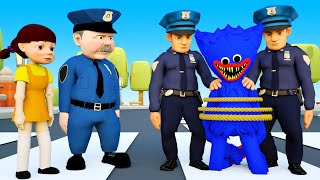 Save Nick Doll Squid Game Huggy Wuggy - Scary Teacher 3D My Dad is Brave Police