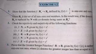 EX 1.2 Q1 TO Q6 SOLUTIONS OF RELATIONS AND FUNCTIONS NCERT CHAPTER 1 CLASS 12th(PART1)