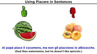 Conjugation and Use of the Verb: Piacere