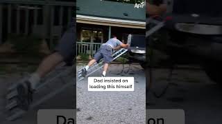 Why don't Dads ever ask for help?! 🤣 #afv #fails #funny