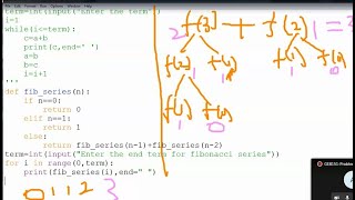 Fibonacci series Python Program using Recursive function in Tamil