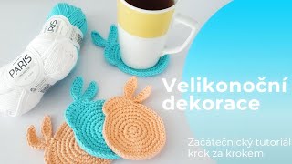 Velikonoční dekorace - zajíček / háčkování pro začátečníky / aplikace zajíček (králíček)