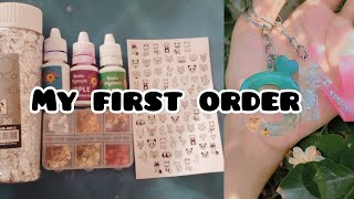 OMG 😱 : My first order | how to make resin letter keychains