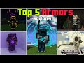 🔥TOP 5 ARMOR ADDONS | for Minecraft PE 1.20 - 1.19 #addons