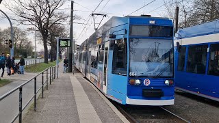 Straßenbahn Rostock | Mitfahrt in der kompletten 2 von Reutershagen bis Kurt-Schumacher-Ring im 6N1