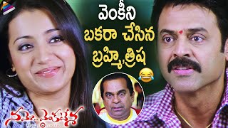Venkatesh Fooled by Trisha & Brahmanandam | Namo Venkatesa Movie Comedy Scenes | Telugu FilmNagar