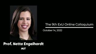 The 9th Extreme Universe Online Colloquium by Prof. Netta Engelhardt