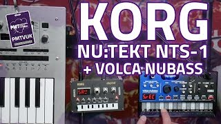 Korg Nu:Tekt NTS-1 Digital Synthesizer DIY Kit + Korg Volca Nubass