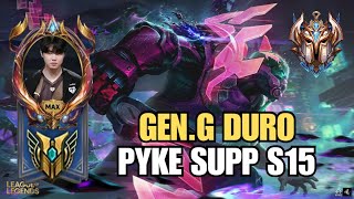 ⚔️ Gen.G Duro’s Pyke Support in Season 15 SoloQ | Challenger Full Gameplay