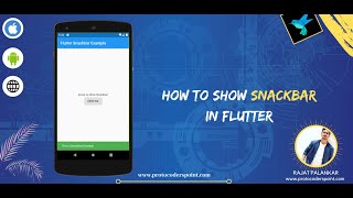 Flutter snackbar example