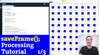 VIDEO EXPORT Part 2.1 | saveFrame(); with Movie Maker (Processing tutorial, Creative coding)