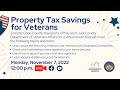 Property Tax Savings for Veterans