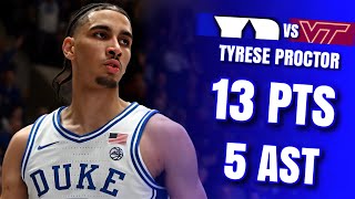 Tyrese Proctor 13 PTS, 5 AST, 2 REB Highlights | Duke vs Virginia Tech