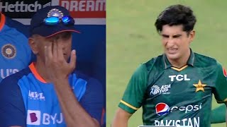 Rahul Dravid can't stop his tears when Naseem Shah Leaving Ground After Injury| Ind vs Pak Asia 2022