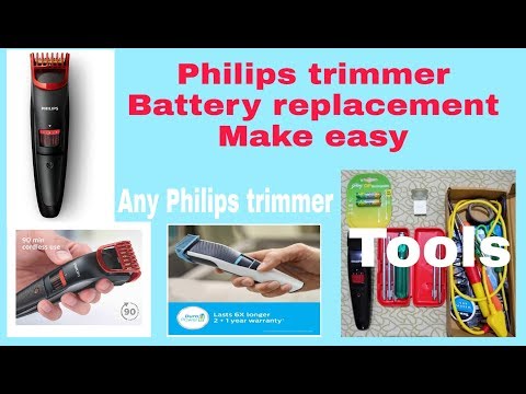 philips trimmer battery change