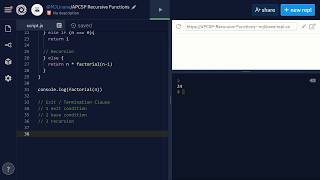 JavaScript Recursion Part 1 (Factorials)