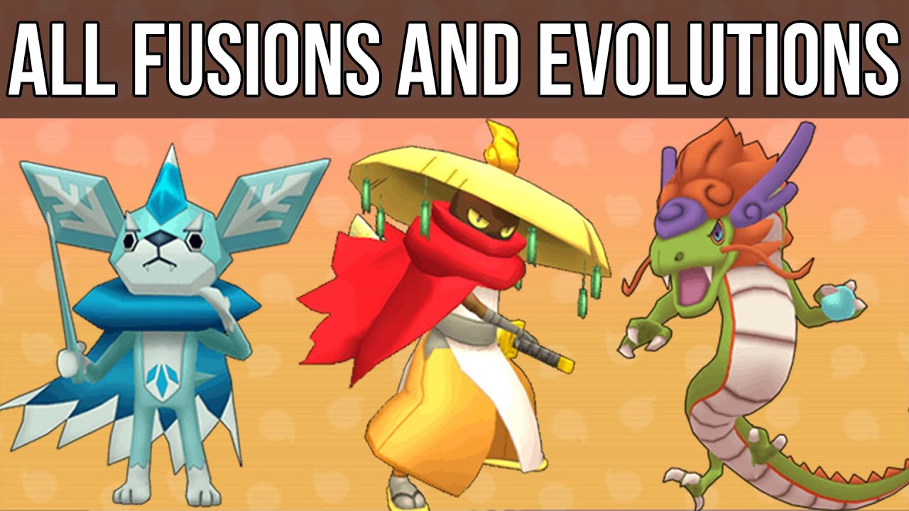 Yo-Kai Watch - All Fusions And Evolutions - YouTube