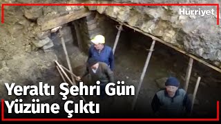 Çorum'da Belediyeye Ait Bir Kepçenin Çalıştığı Bölgede Tarihi Bir Tünel Bulundu