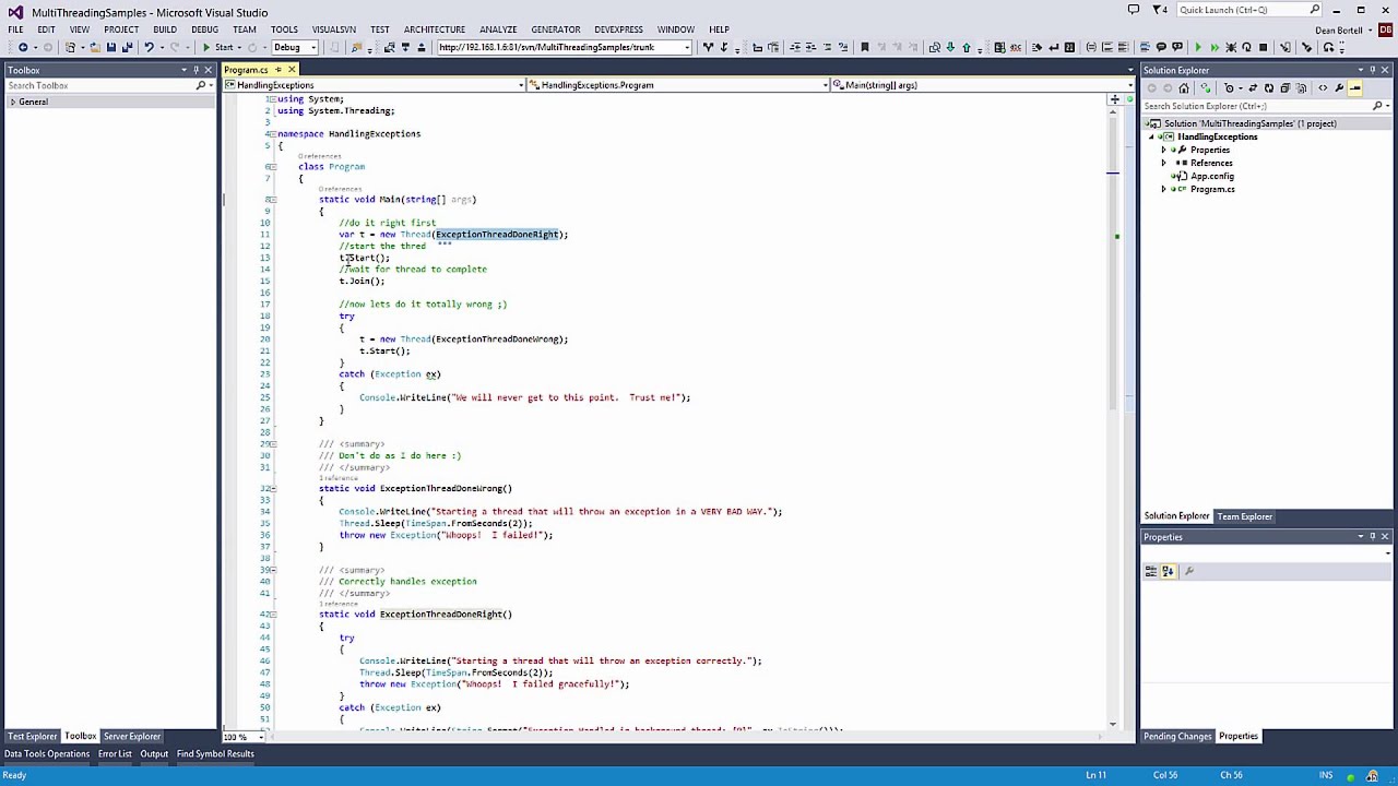Handling Multithreading Exceptions In C Sharp Youtube