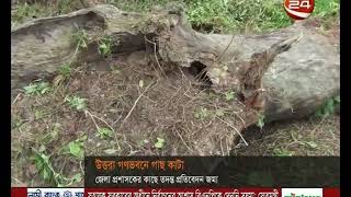 উত্তরা গণভবনে গাছ কাটার ঘটনায় নির্বাহী প্রকৌশলীসহ ৬ জন অভিযুক্ত - CHANNEL 24 YOUTUBE