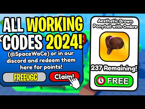 *NEW* ALL WORKING CODES FOR PLAY FOR UGC IN 2024! ROBLOX PLAY FOR UGC CODES