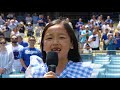 Malea Emma Sings the National Anthem at Dodger Stadium