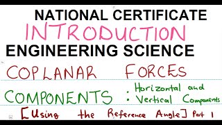 Coplanar Forces - Components - Horizontal and Vertical Components Introduction - Engineering Science