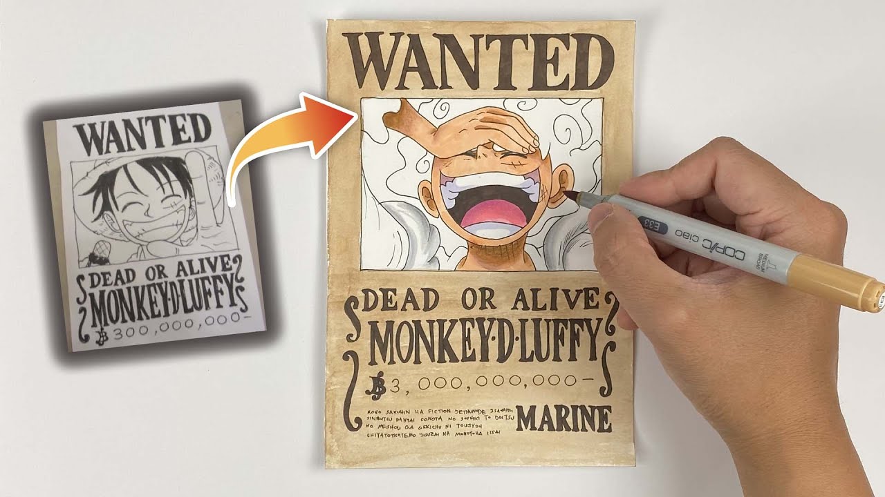 Luffy Wanted Poster Hd Render Png By Ziullf On Deviantart 41 Off