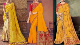 ❣️❣️Superb And Very Beautifull Yellow Saree Collection ❣️ Daily Wear Saree Collection❣️